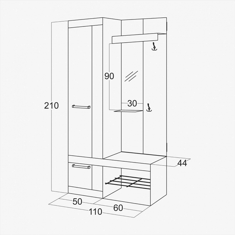 Прихожая Эстет 3 Прихожая Эстет 3